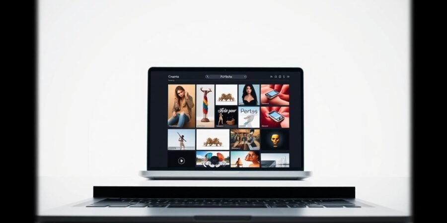 como montar portfólio de arte online